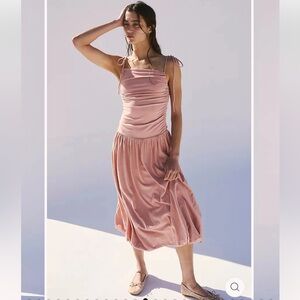 Free People FP Movement Festival Bloom Pink Rose Dress Size Medium NWT